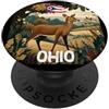 Ohio Outfit Bella coda bianca cervo in natura con Ohio Colors Costume PopSockets PopGrip Adesivo
