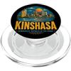 Democratic Republic Congo Souvenir Gift Vintage Kinshasa DR Congo viaggio souvenir regalo punto di riferimento PopSockets PopGrip per MagSafe