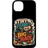 Jimbeels Custodia per iPhone 14 Plus Tiny Ferret Big Chaos umorismo furetto