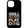 Backyard Bbq Dog Lover Custodia per iPhone 14 Grill Difficile Giocare Con Cane Backyard Barbecue Amante