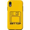 RETRO TECH MERCH Custodia per iPhone XR Don't Flop Retro 3.5 Inch Floppy Disk Divertente Vintage Tech Pun