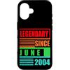 Lustige Geburtstagssprüche zum 22. B-Day Custodia per iPhone 16 22° compleanno leggendario dal giugno 2004 frase di compleanno