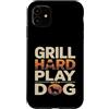 Backyard Bbq Dog Lover Custodia per iPhone 11 Grill Difficile Giocare Con Cane Backyard Barbecue Amante