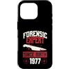 True Crime Merch for Investigative Crime Custodia per iPhone 16 Pro Esperto forense dalla nascita 1977 Compleanno a tema crimine vero