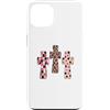 Trendy Grace Designs Custodia per iPhone 13 Carino Christian Coquette Croce Rosa Leopard Faith Design