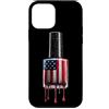 Paint Dripping Patriotic 4th of July US Custodia per iPhone 12 mini Nail Tech Cosmetologo Nail Tecnico Unghie Amante Bandiera Americana