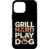 Backyard Bbq Dog Lover Custodia per iPhone 16 Pro Max Grill Difficile Giocare Con Cane Backyard Barbecue Amante