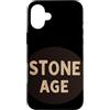 Stone Age Outfit Custodia per iPhone 16 Plus Grazioso costume dell'età della pietra per adulti e bambini