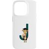 Timowo Studio Custodia per iPhone 14 Pro Giraffa Diploma Lettera J Alfabeto Animale