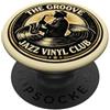 Retro Music Accessories Art Gifts for Wo Fun Groove Jazz Vinyl Club, collezionista di dischi di musica vintage PopSockets PopGrip Adesivo