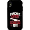 True Crime Merch for Investigative Crime Custodia per iPhone X/XS Esperto forense dalla nascita 1981 Compleanno a tema crimine vero