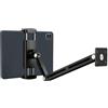 VINATO Supporto Tablet Muro Regolabile 360°, Porta Tablet da Parete Robusto in Alluminio, Pieghevole Supporto da Parete per iPad Telefoni da 4,7-13, per Cucina Palestra Ufficio, Nero