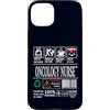 Smart Humor Gifts for Dedicated Oncology Custodia per iPhone 15 Plus Oncologia Infermiera Etichetta Avviso Caffè Vino Sarcasmo Abilità