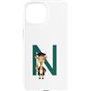 Timowo Studio Custodia per iPhone 15 Giraffa Diploma Lettera N Alfabeto Animale
