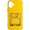 RETRO TECH MERCH Custodia per iPhone 16 Plus Don't Flop Retro 3.5 Inch Floppy Disk Divertente Vintage Tech Pun