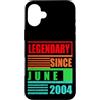 Lustige Geburtstagssprüche zum 22. B-Day Custodia per iPhone 16 Plus 22° compleanno leggendario dal giugno 2004 frase di compleanno