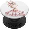 Dreamy Pink Princess Carino Bunny Ballerina Girl | Rosa Ballet Estetica PopSockets PopGrip Adesivo