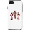 Trendy Grace Designs Custodia per iPhone SE (2020) / 7/8 Carino Christian Coquette Croce Rosa Leopard Faith Design