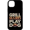 Backyard Bbq Dog Lover Custodia per iPhone 14 Plus Grill Difficile Giocare Con Cane Backyard Barbecue Amante
