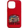 F4NT4STIC Custodia per iPhone 13 Pro 250th Anniversary USA Eagle Patriotic 4th of July