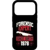 True Crime Merch for Investigative Crime Custodia per iPhone 17 Pro Esperto forense dalla nascita 1978 Compleanno a tema crimine vero