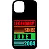 Lustige Geburtstagssprüche zum 22. B-Day Custodia per iPhone 14 22° compleanno leggendario dal giugno 2004 frase di compleanno