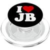 I HEART LOVE JB J B AMO IL CUORE JB J B J.B. PopSockets PopGrip per MagSafe