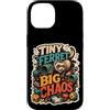 Jimbeels Custodia per iPhone 14 Tiny Ferret Big Chaos umorismo furetto
