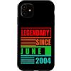 Lustige Geburtstagssprüche zum 22. B-Day Custodia per iPhone 11 22° compleanno leggendario dal giugno 2004 frase di compleanno