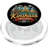 Democratic Republic Congo Souvenir Gift Regalo disegnato a mano Kinshasa DR Congo viaggio souvenir punto di riferimento PopSockets PopGrip per MagSafe