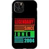 Lustige Geburtstagssprüche zum 22. B-Day Custodia per iPhone 11 Pro 22° compleanno leggendario dal giugno 2004 frase di compleanno