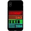 Lustige Geburtstagssprüche zum 22. B-Day Custodia per iPhone XS Max 22° compleanno leggendario dal giugno 2004 frase di compleanno