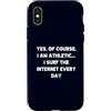 Internet Surfer Shirt Digital Athlete Gi Custodia per iPhone X/XS Sì, certo che sono atletico, navigo in Internet ogni giorno