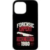 True Crime Merch for Investigative Crime Custodia per iPhone 13 Pro Max Esperto forense dalla nascita 1980 Compleanno a tema crimine vero