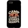 Grandpa Camping Campfire Camper Custodia per iPhone SE (2020) / 7/8 Sedia da campeggio Storie Nonno Camping fire