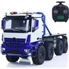 wheelfun 1/14 8X8 RC Rock Crawler Bz 3363 Radio Control Off Road Flatbed Truck Modello Serrature Asse Luce Acqua Scorre Verricello Posteriore No Batteria Hobby Grade Modello per Adulto Hobby