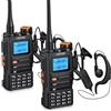 eSynic 2PZ Radio Walkie Talkie Dual Band UV-K62 5R, 999 Canali, Display a Colori, Funzione Scrambler DTMF, Torcia LED, Batteria Ricaricabile USB-C, Ideale per Escursioni e Lavori Outdoor