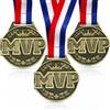 YUJUE 3 medaglie MVP Champion, medaglie d'oro grandi da 7,6 cm, medaglie d'oro più preziose per giocatori di calcio, fantasia, basket, calcio, obiettivi sportivi, regalo MVP con laccio da collo