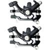 NAMOARLY Kit Freno Disco Meccanico per Mountain Bike Anteriore e Posteriore in Lega di Alluminio Nero 1 Paio per Sicurezza e Sostituzione Facile