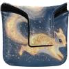 SyXIOP Funny Gold Squirrel Golf Putter Mallet con chiusura magnetica Golf Putter Headcovers per la maggior parte delle marche impermeabile PU pelle
