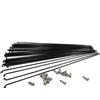 Tidevib 24 pezzi in acciaio 45# per raggi bicicletta con nipples, 261 mm 270 mm 287 mm lunghezze 26 27,5 29 pollici MTB ruote dirette di ricambio, nero