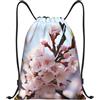 Generic Zaino con Coulisse Peach Blossom Drawstring Backpack Pieghevole Sacchetta Sportiva Impermeabile Sacca da Palestra per Unisex Spiaggia Viaggi