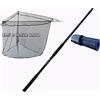 generico guadino pesca carpfishing manico palo testa carpa rete