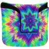 SyXIOP Colorato Tie Dye segno di pace arcobaleno hippie per uomini donne_00001_00002 Mallet Style Putter Cover Chiusura magnetica Putter Copritesta per la maggior parte delle marche PU pelle impermeabile