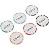 TOMETURE Marcatori da Golf a Fiches Poker, Set da 6 Pezzi in Plastica ABS Anima in Ferro, Colori Vivaci, Accessori da Golf da Viaggio per Uomo Donna Ragazzi