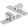 Ejoyous Coppia Prese per Scalmo Supporto per Blocco Remo in Acciaio Inossidabile 316 per Lucidatura a Specchio con Gambo da 1 2 Pollici con Cuscinetti in Plastica per Accessori per Barche a Remi con