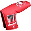 Seacloud Red Pebble Beach Golf Head Cover Putter Blade Cover Bandiera USA per Scotty Cameron con chiusura a V