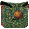 SyXIOP William Morris Style Pomegranate Botanical Square Mallet Putter Cover Magnetica Snap Golf Regali per Mallet Square PU Pelle