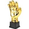 Kichvoe Premio Portiere Calcio in Plastica Oro Guanti Decorativi, Simbolo di Eccellenza Versatile per Partite Scolastiche e Leghe Amatoriali