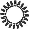 Healeved 20 Pezzi Gancio J in Nylon Nero per Corda Elastica da Kayak e Canoa, Resistente e Facile da Installare, Accessorio per Ancoraggio Barca e attività Marine
